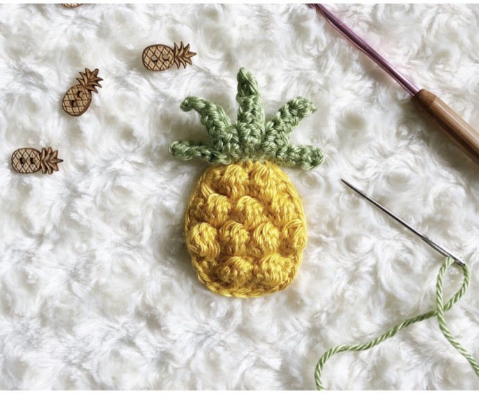 Make a Plush Pineapple Applique