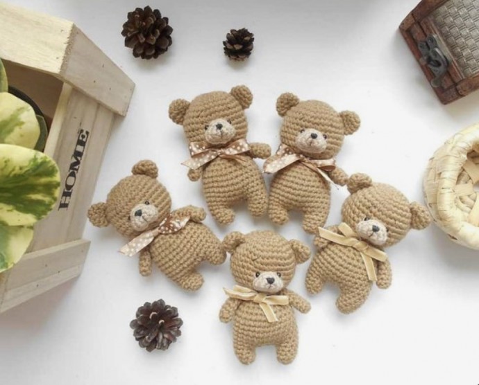 Mini Crochet Teddy Bear