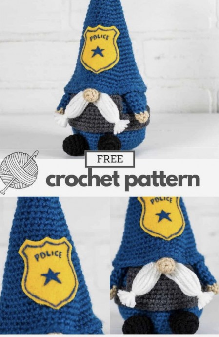 Crochet a Police Gnome