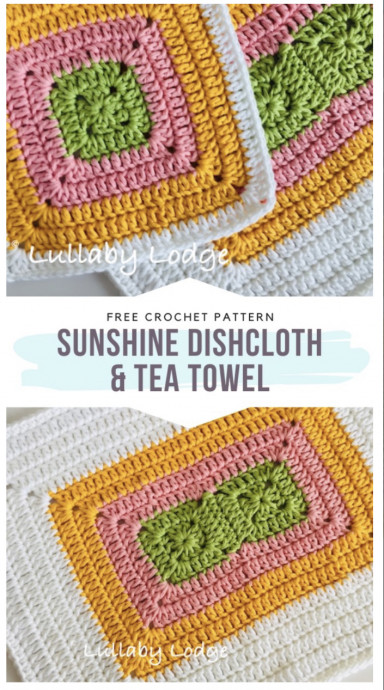 Sunshine Dishcloth and Tea Towel Set