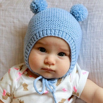 Inspiration. Knit Baby Bonnets.