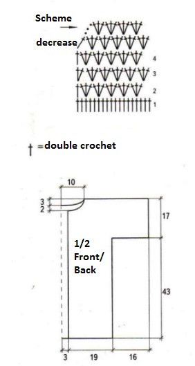 ​Crochet Pullover with a Cable