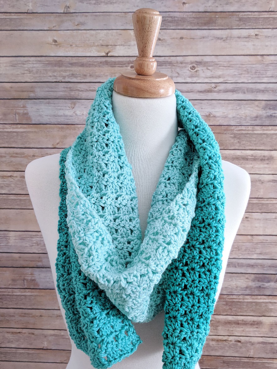 Crochet Light-Blue Scarf – FREE CROCHET PATTERN — Craftorator