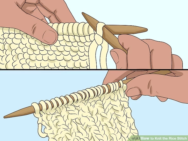 Rice Knit Stitch Pictures Tutorial