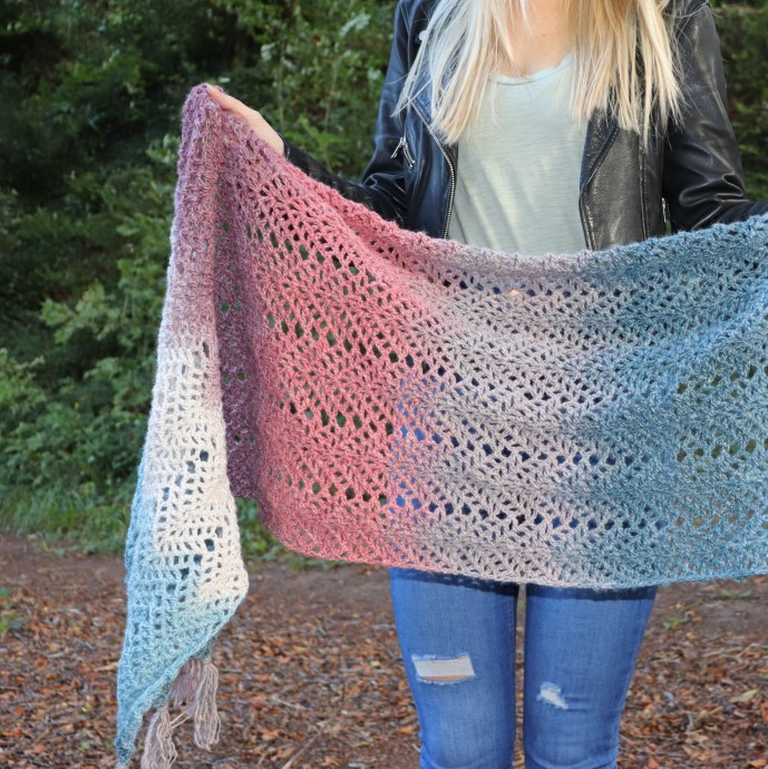 Ombre Crochet Shawl