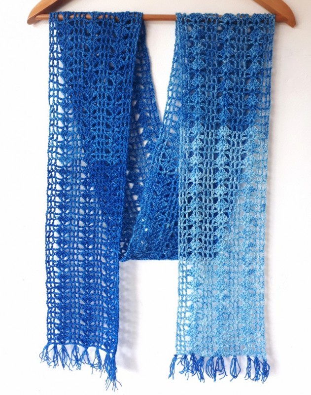 ​Crochet Indigo Scarf