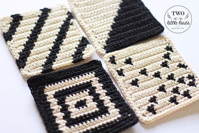 Inspiration. Crochet Coasters.