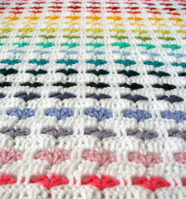 Crochet Rows of Hearts FREE CROCHET PATTERN — Craftorator