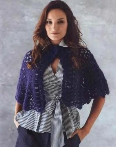 ​Blue Crochet Cape