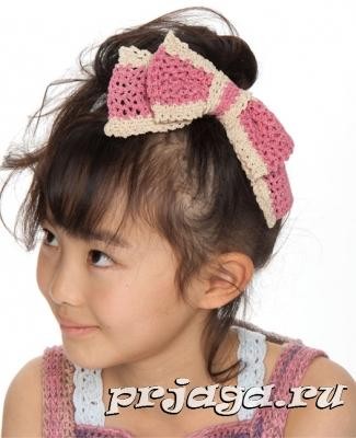 ​Crochet Bow for Hair Pin or Head Band