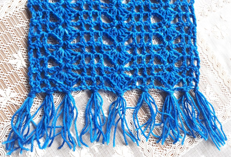 ​Crochet Indigo Scarf