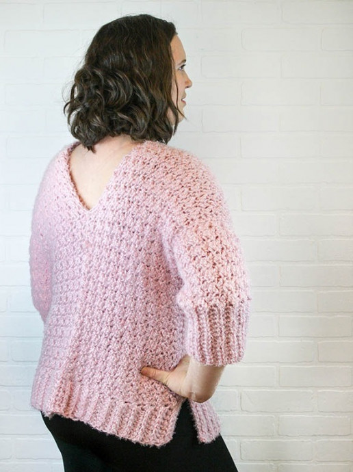 Helping our users. Crochet Pink Pullover. – FREE CROCHET PATTERN ...