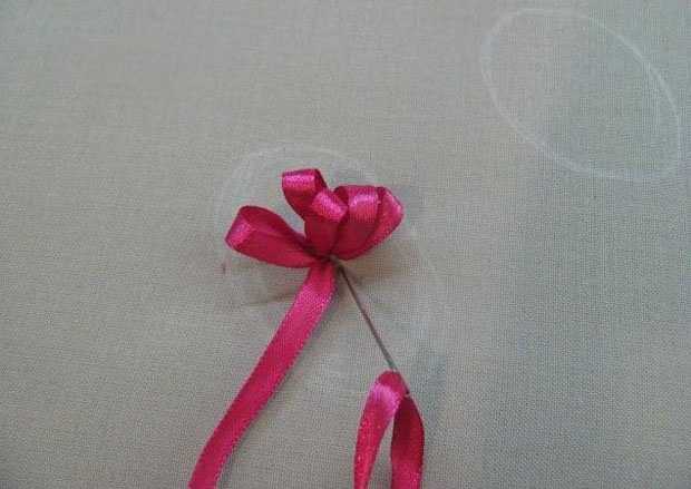 ​Peony From Satin Ribbon