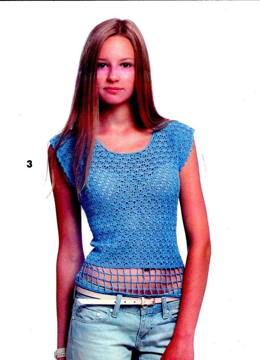 LightBlue Crochet Top FREE CROCHET PATTERN — Craftorator