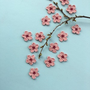 Helping ourusers. Cherry Blossom Crochet Applique.