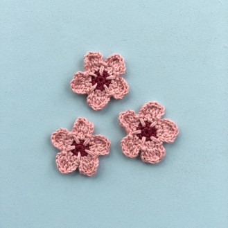 Helping ourusers. Cherry Blossom Crochet Applique.