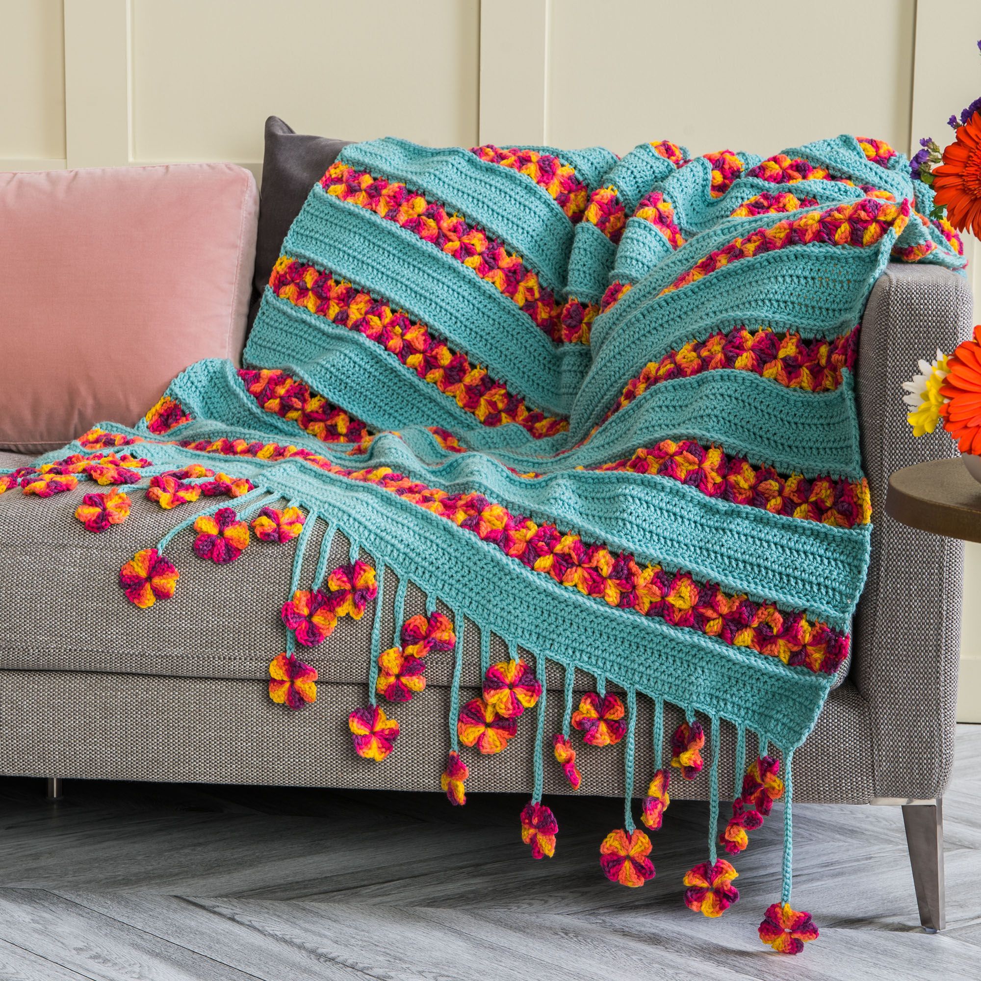 Garden Flowers Crochet Blanket FREE CROCHET PATTERN — Craftorator