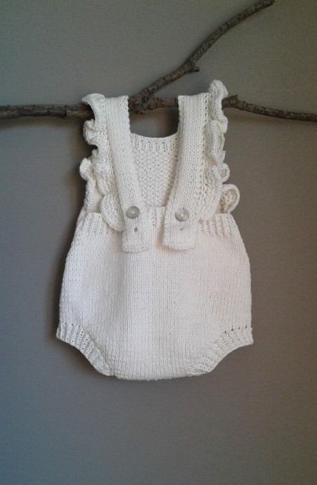 Inspiration. Knit Baby Rompers.