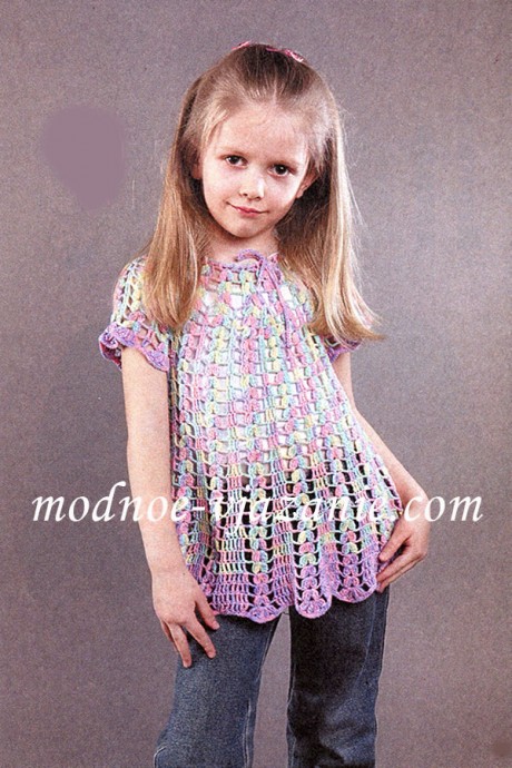 ​Crochet Melange Tunic for Girl