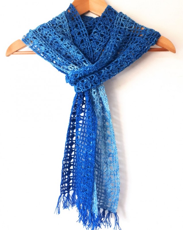 ​Crochet Indigo Scarf