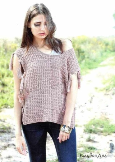 ​Crochet Brown Pullover