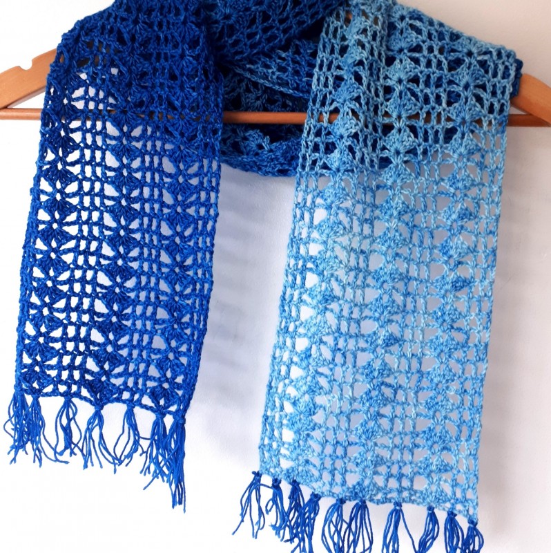 ​Crochet Indigo Scarf