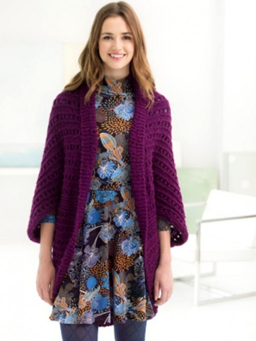 Purple Knit Cardigan – FREE CROCHET PATTERN — Craftorator