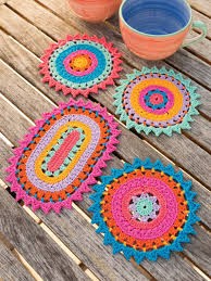 Inspiration. Crochet Coasters.