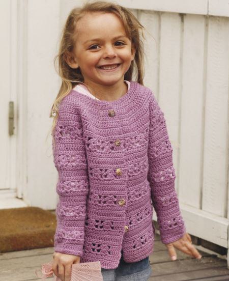 Purple Cardigan for Girl – FREE CROCHET PATTERN — Craftorator