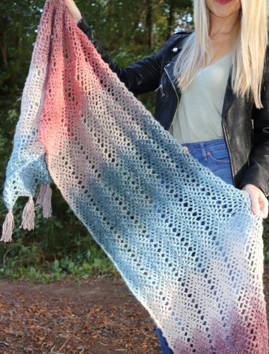 Ombre Crochet Shawl