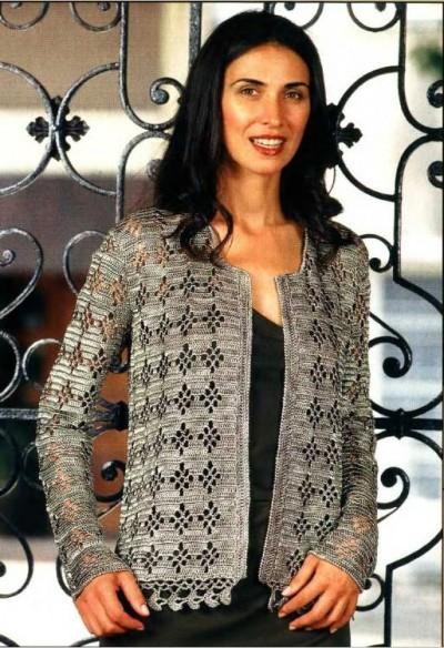 ​Silver Crochet Jacket