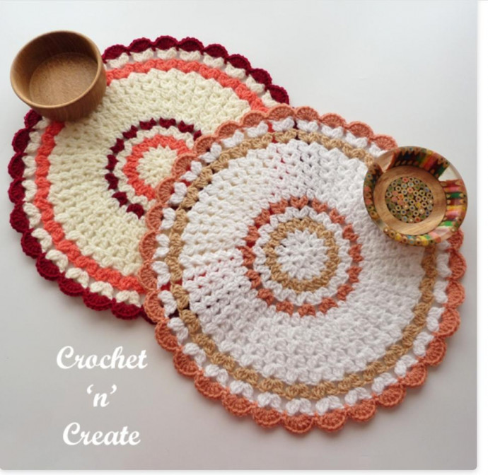 Crochet Cluster Doily Mat