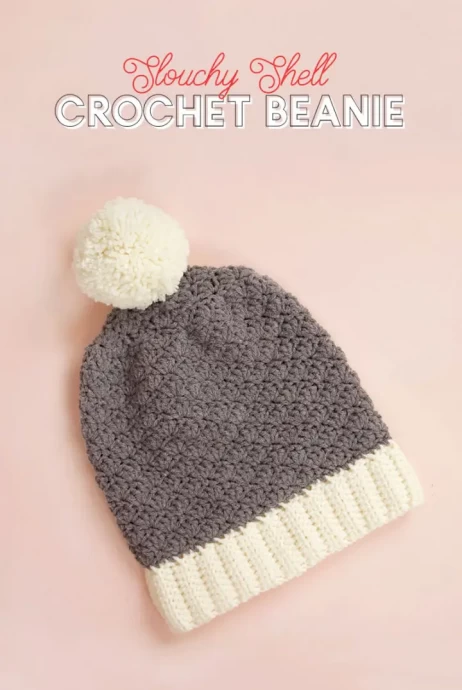 Slouchy Shell Crochet Hat Pattern