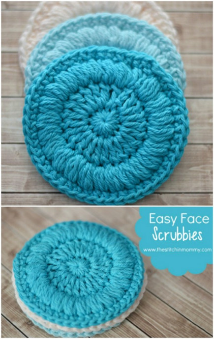 Crochet face scrubber