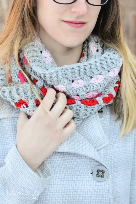 Puppy Love Crochet Infinity Scarf Pattern