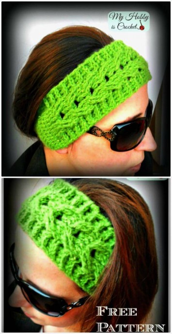 Easy Free Crochet Cable Headband Pattern: