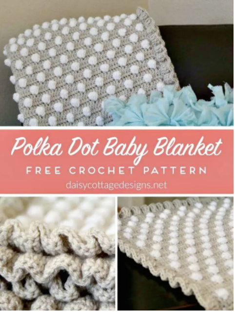 Crochet Baby Blanket The Polka Dot Puff Pattern: