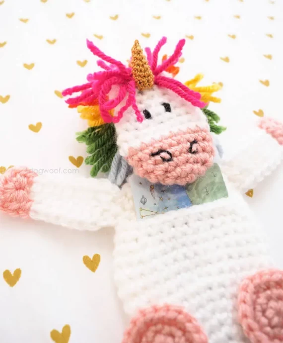 Crochet Unicorn Gift Card Holder