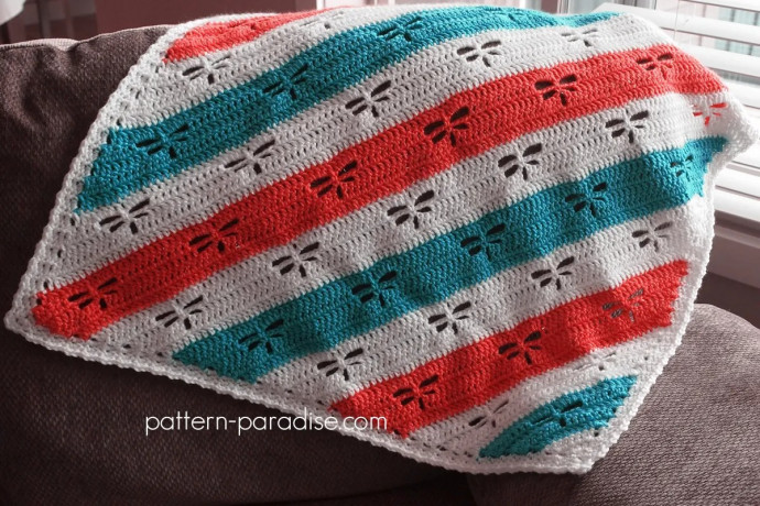 Corner to Corner Dragonfly Blanket