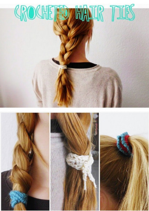 Crochet hair ties