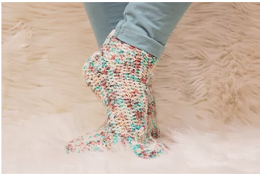 Caribbean Confetti Crochet Socks