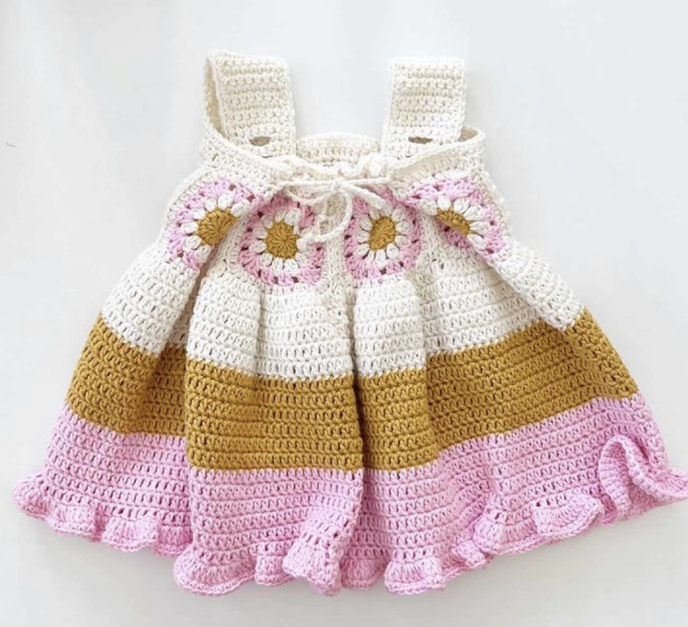 Free Crochet Baby Boho Sundress Pattern FREE CROCHET PATTERN