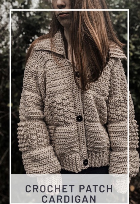 Free Crochet Patchwork Winter Cardigan Pattern