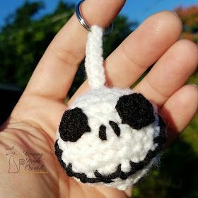 Crochet Jack Skellington Keychain/Zipper Pull