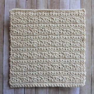 Crochet Double Lemon Peel Stripe Dishcloth