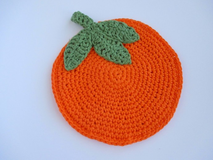 Crochet Orange Potholder