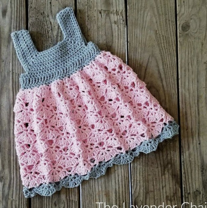 Free Falling Fans Dress Crochet Pattern