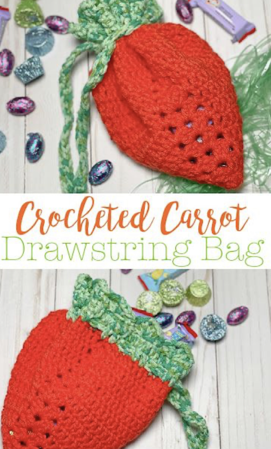 Crocheted Carrot Drawstring Treat Bag – FREE CROCHET PATTERN — Craftorator