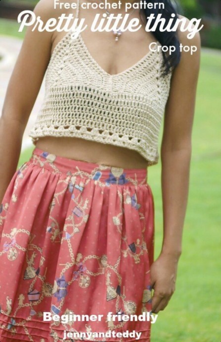 Pretty Little Thing Crop Top Free Crochet Pattern