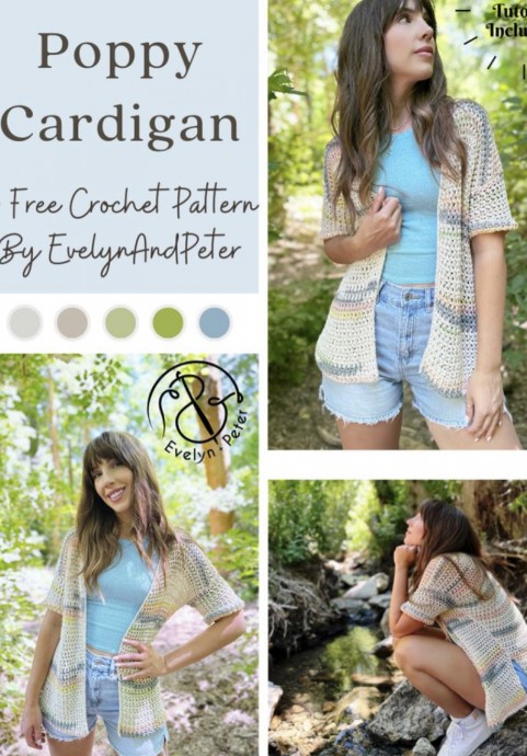 The Poppy Cardigan Crochet Pattern (FREE)